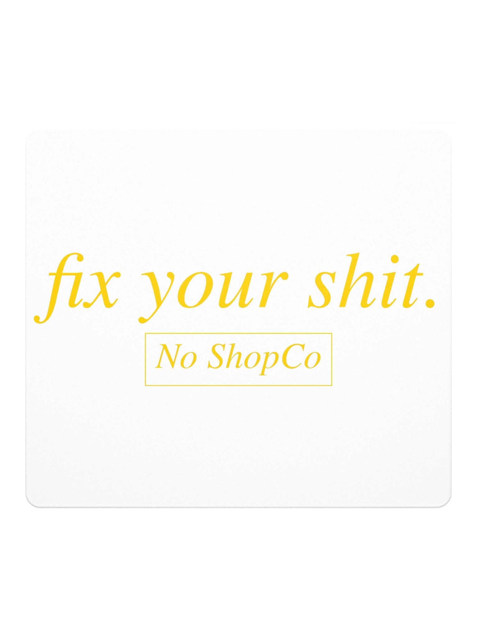 No ShopCo Gaming Mouse Pad - Yellow on White product image (2)