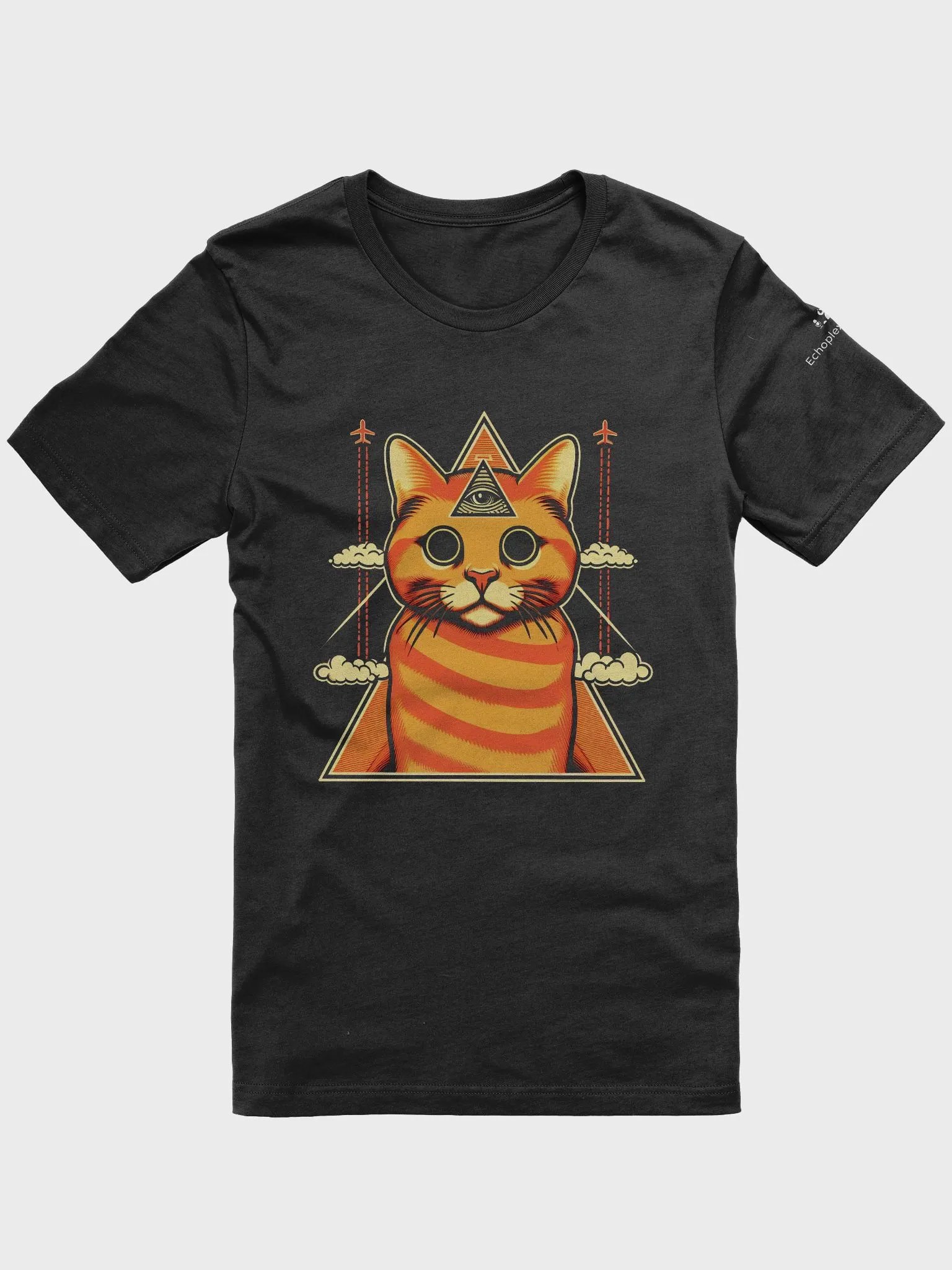 Illuminati Chemtrails Cat Tee - Dark Colors product image (4)