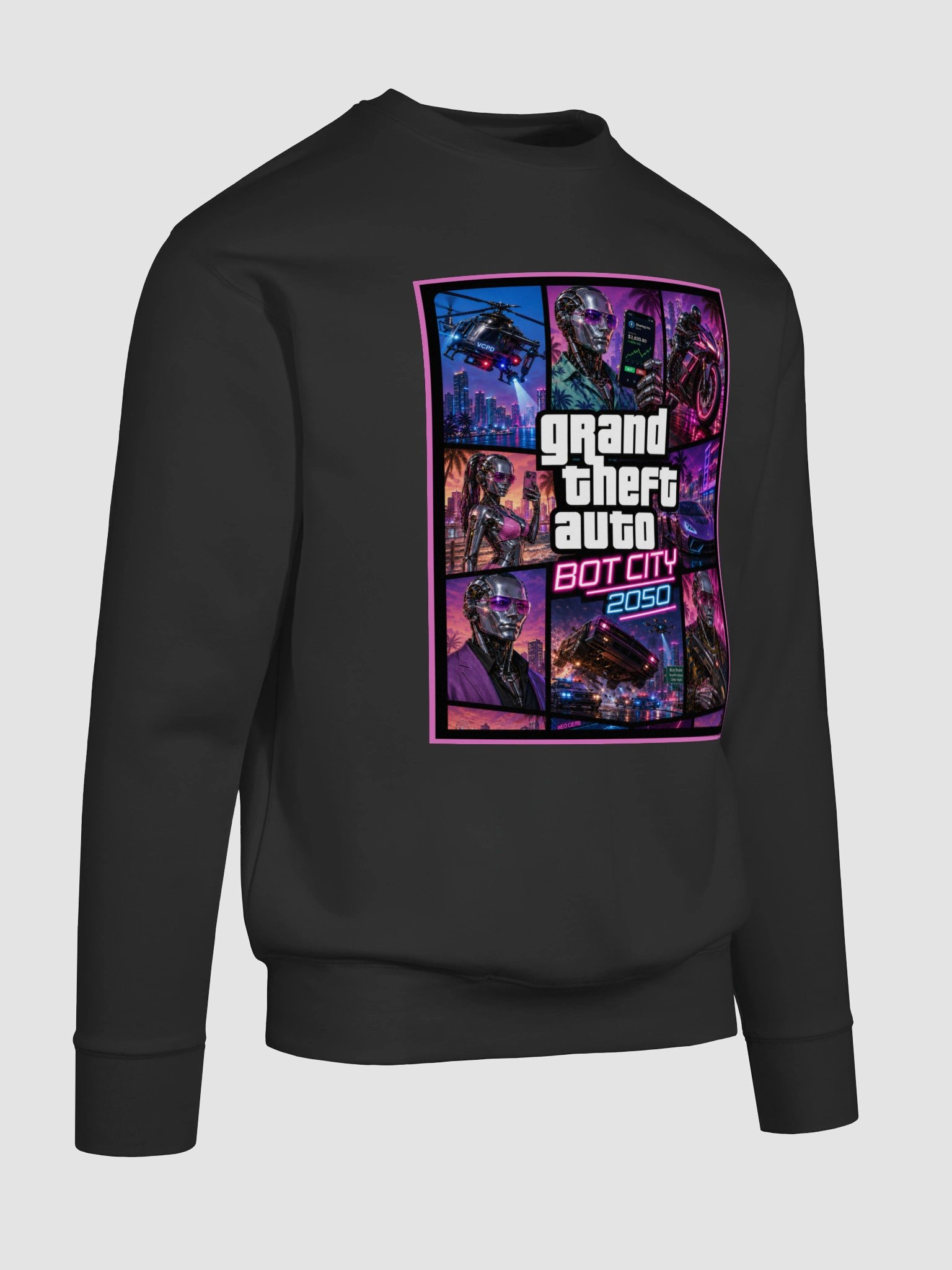"GTA BOT CITY 2050" premium cotton sweatshirt product image (5)