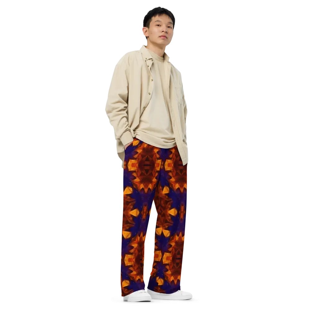 Blue Orange Kaleidoscope Wideleg Pants product image (3)