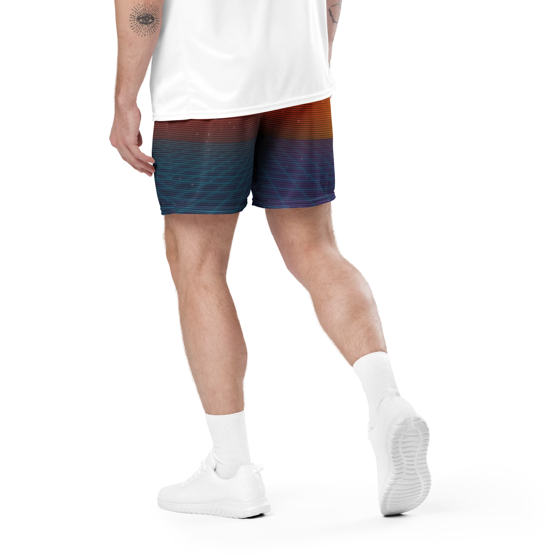 VST Vaporwave Unisex Recycled Mesh Shorts product image (4)