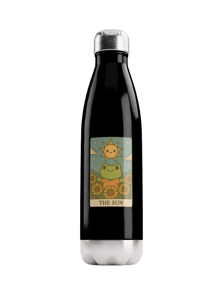 Premium Stainless Steel Tarot Frog 17oz Water Bottle | Featuring Iconic "The Sun" Artwork from the Tarotoads! Collection by Everbright Studios product image (1)