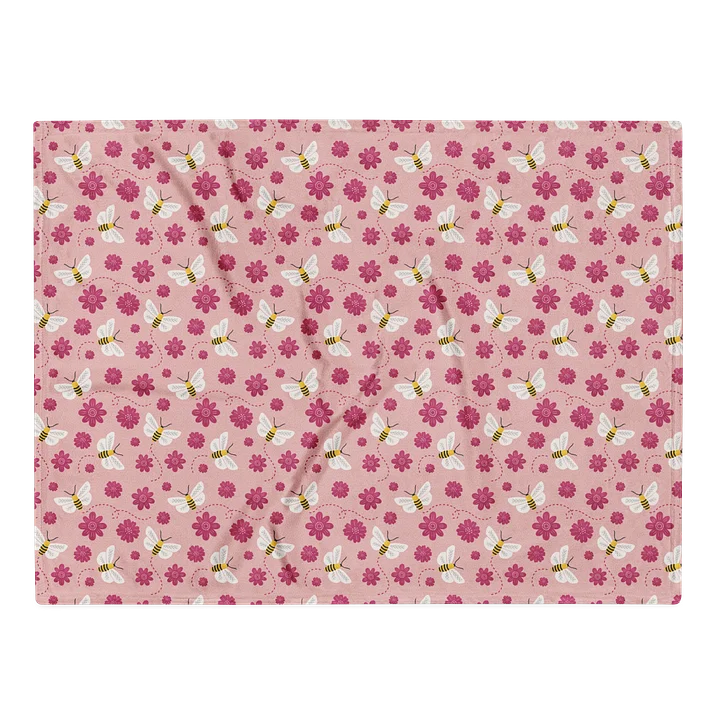 Little Pink Bees Throw Blanket product image (1)