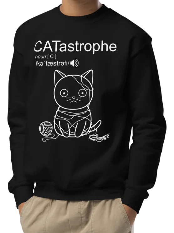 CATastrophe (Cat with Yarn) - Unisex Youth Sweatshirt product image (6)