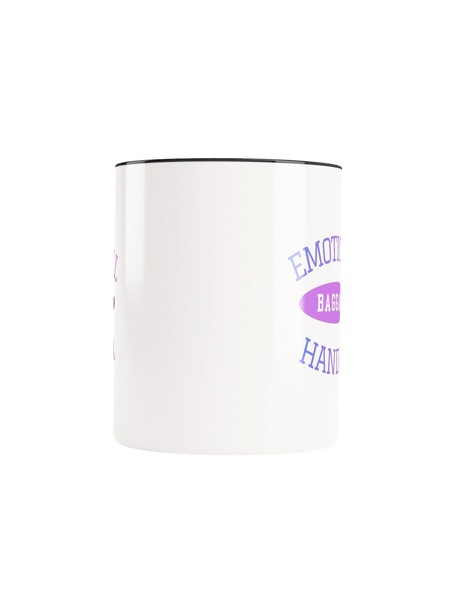 Emotional Baggage Handler Mug | Varsity Style Pink Lavender Coffee Mug product image (5)