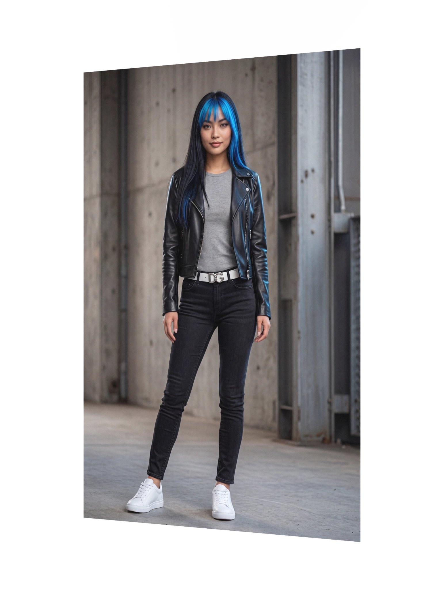 Blue-Haired Edge in Leather product image (7)