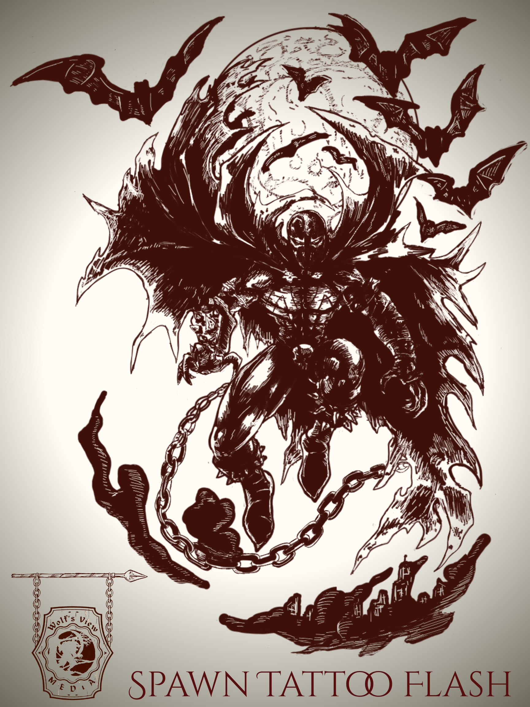 Tattoo Flash Series- Spawn- Unisex Tshirt product image (41)