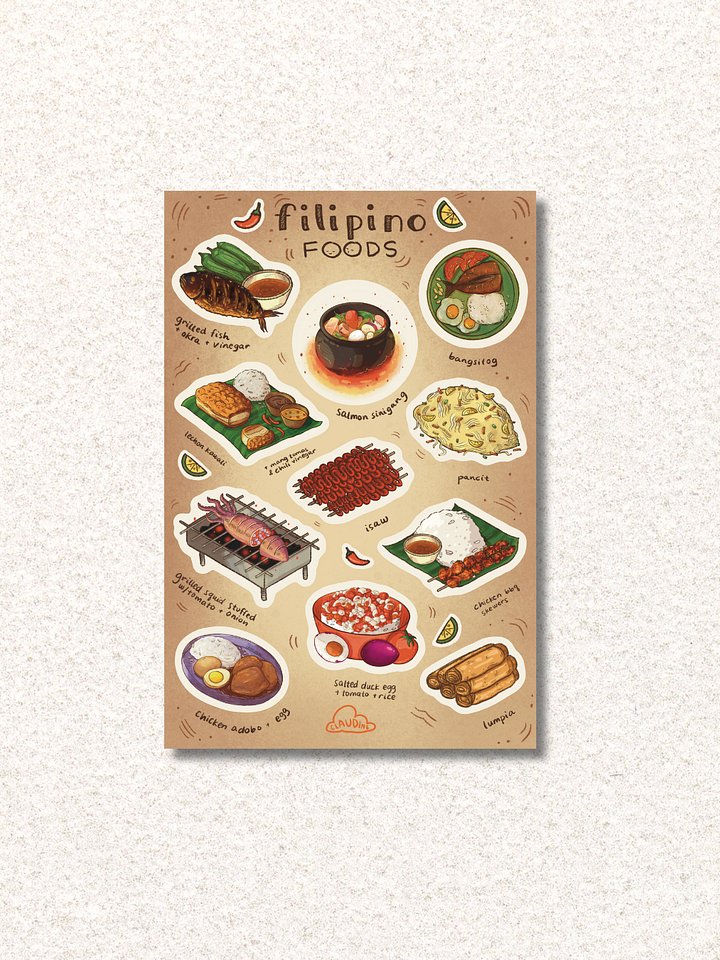 Filipino Foods vinyl Sticker Sheet product image (1)