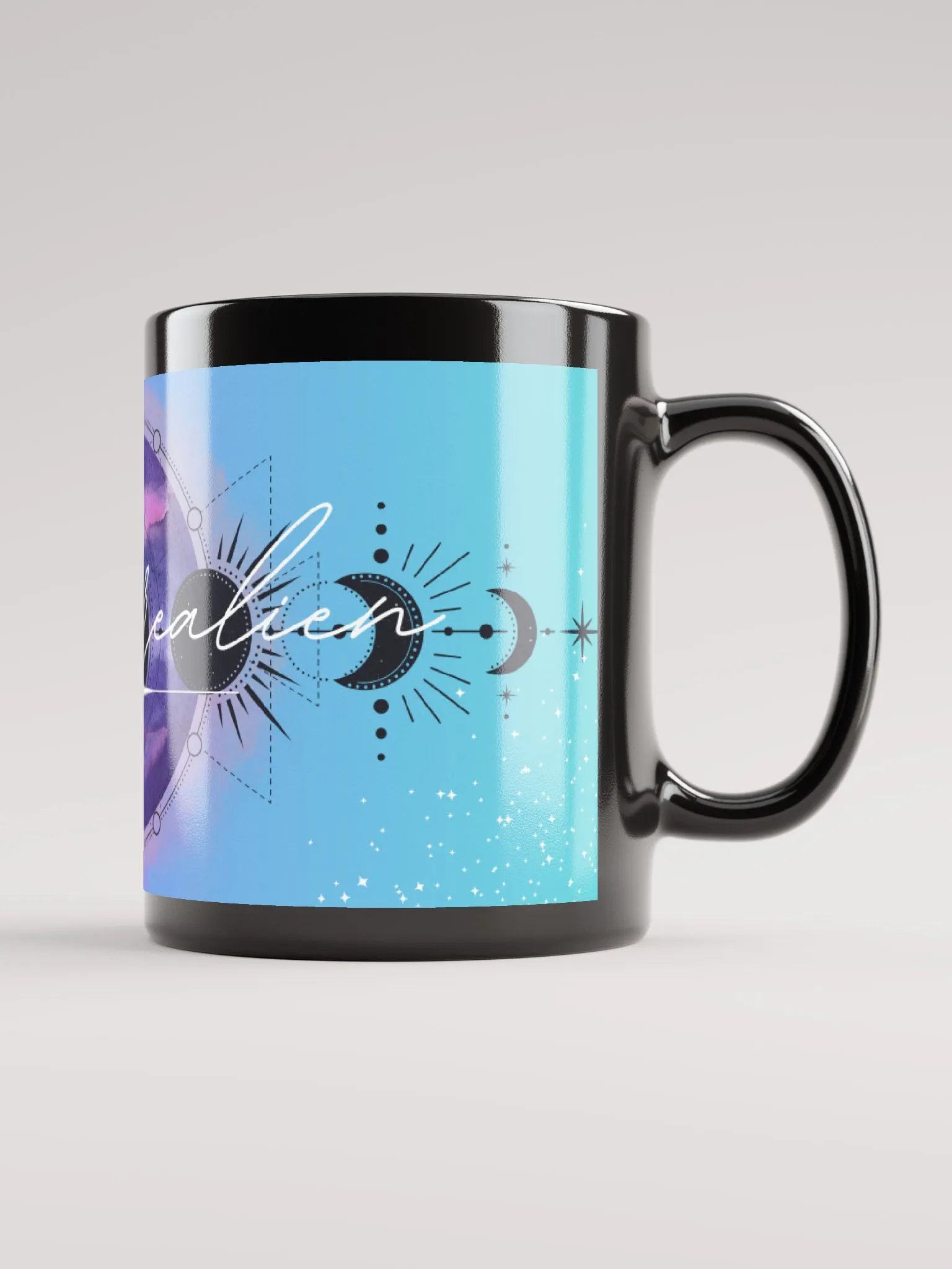 Black colorful logo mug product image (1)