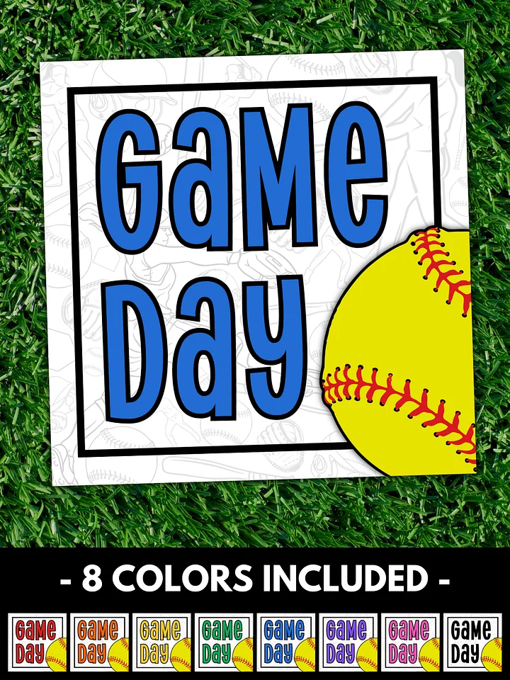 Softball Game Day Gift Tags - 8 Colors Included product image (1)
