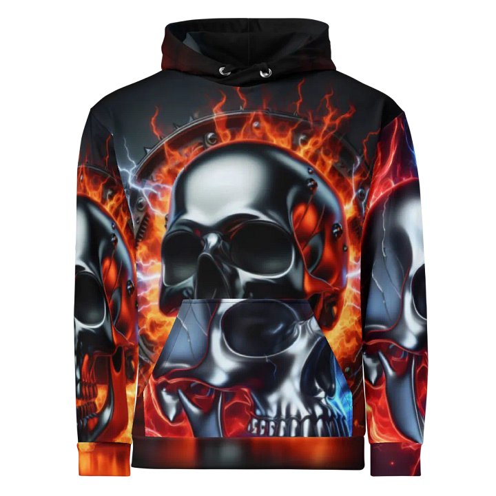 Electric Inferno - Unisex Skull Hoodie #8 product image (1)