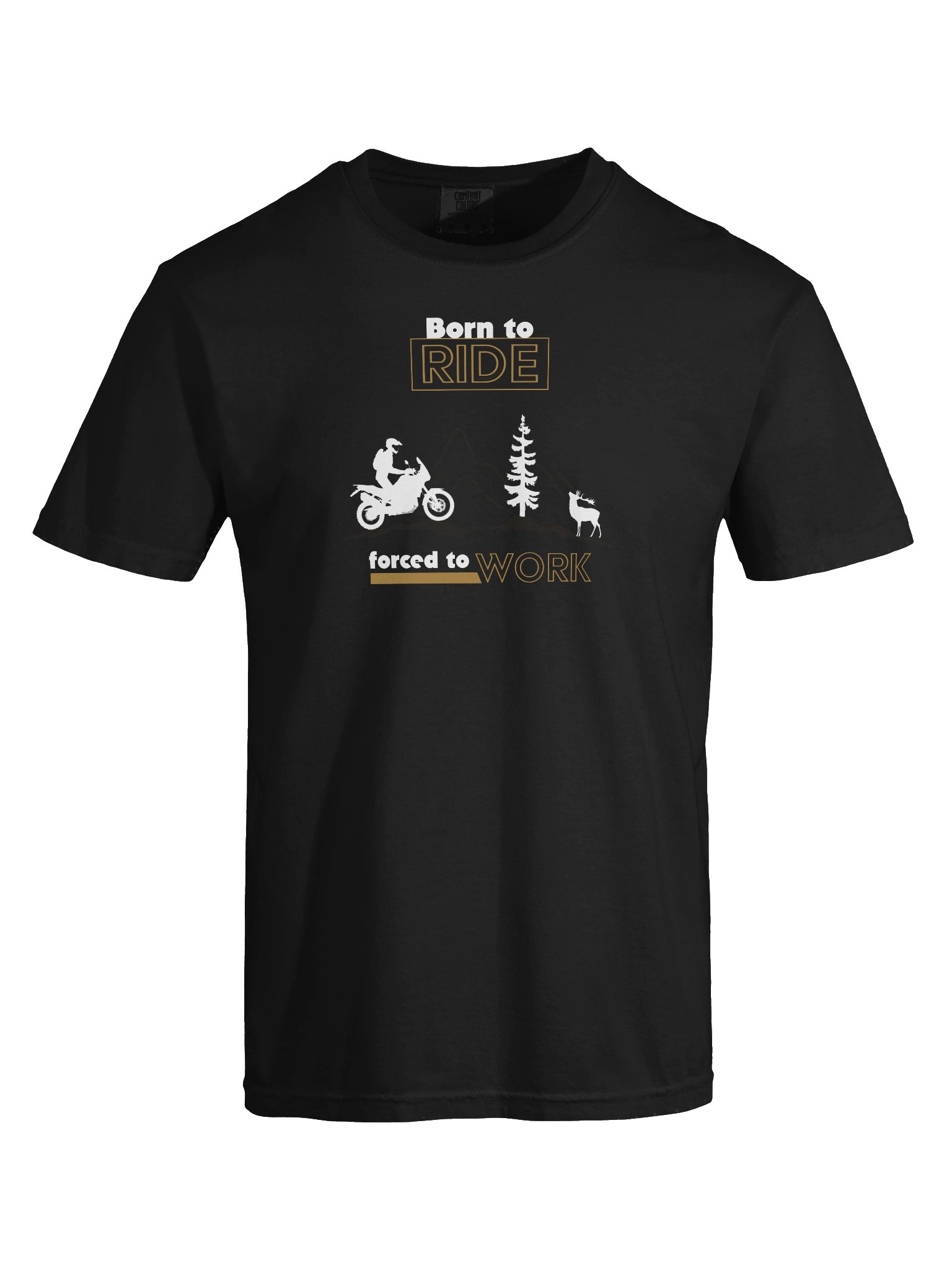 Born to RIDE forced to WORK | Adventure Motorcycle T-Shirt product image (1)