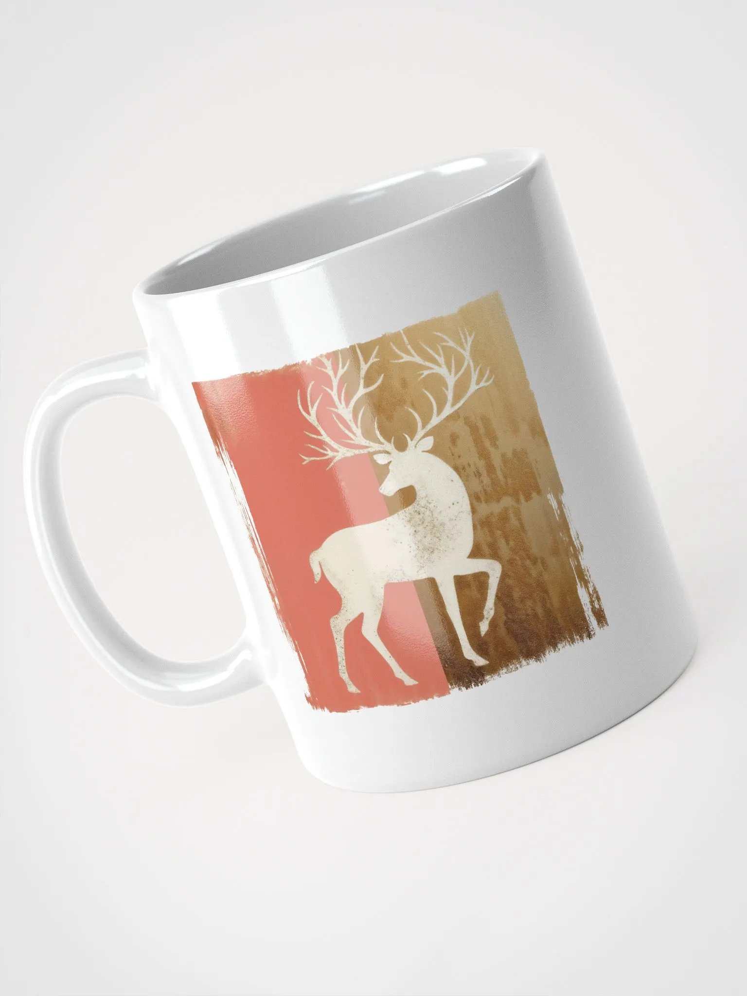 Holiday reindeer charm -white mug product image (5)