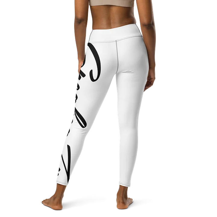 SpeakeaZy Yoga Pants White & Black product image (2)