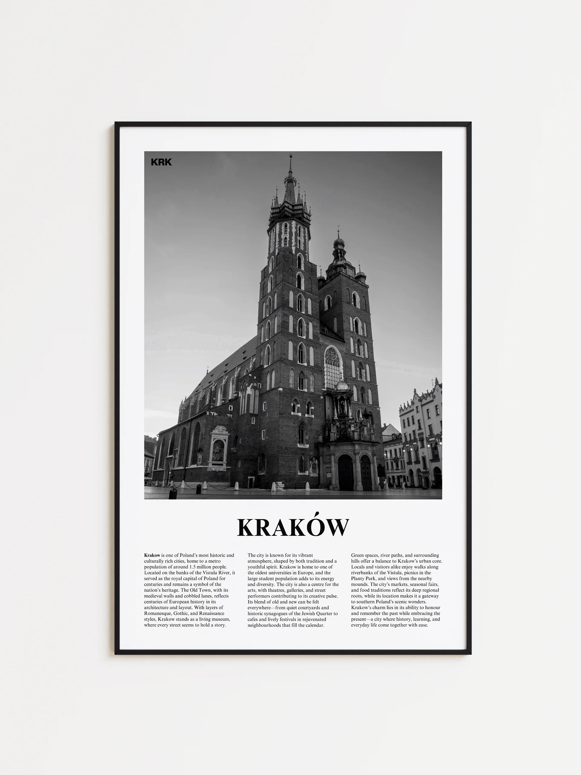 Krakow 01 Newspaper Poster product image (1)