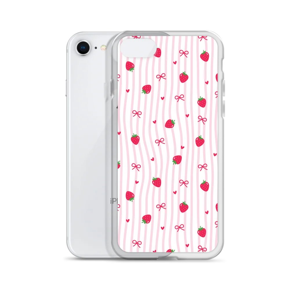 Sugarplum Strawberry Co. Clear iPhone® 7/8, 11, 12, 13, 14, 15, 16, 17, X/XS, SE, XR, Mini, Pro, Pro Max, Plus Cases. product image (2)