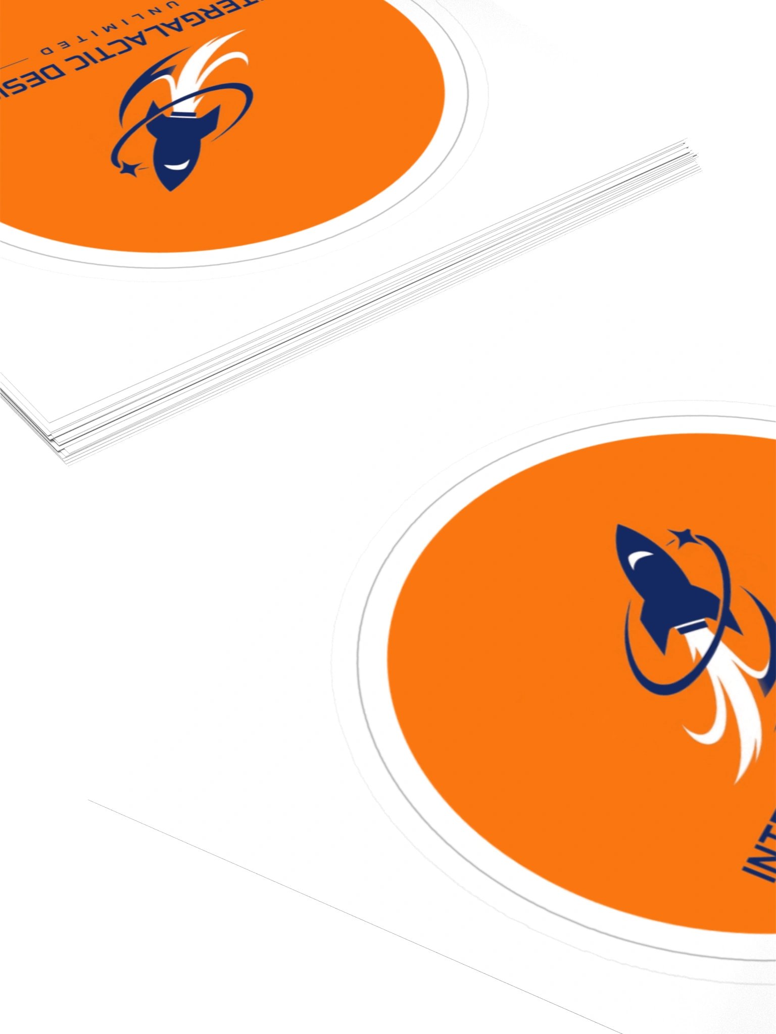 Orange Rocket Badge Sticker (3 in) product image (4)