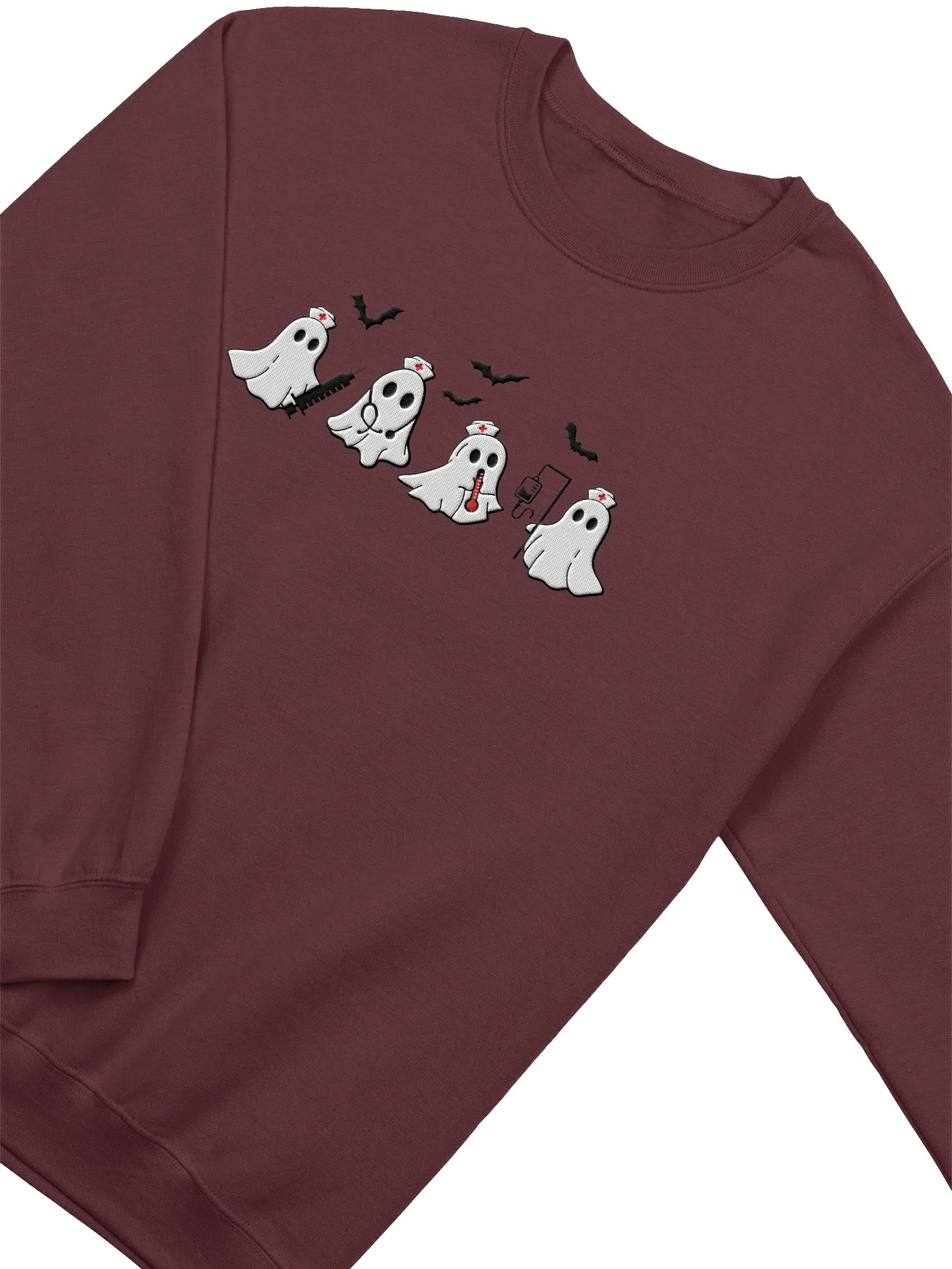 Embroidered Healthcare Inspired Ghosts Sweatshirt product image (4)