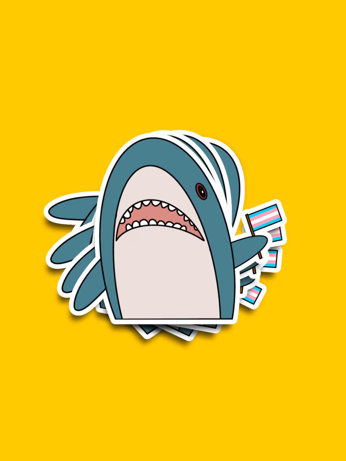 BLÅHAJ IKEA Trans Rights Sticker product image (1)