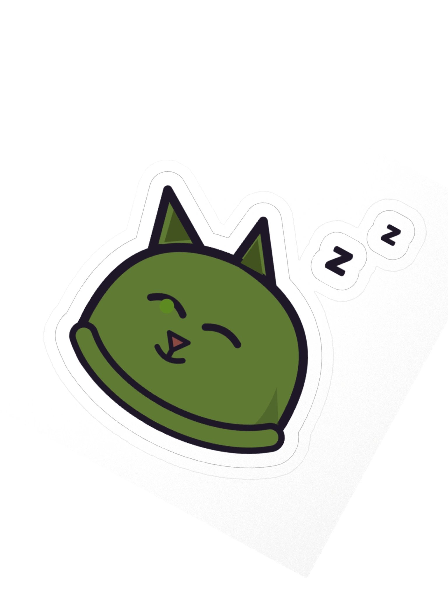 Snooze Slug Sleepy Zombie Cat Laptop Sticker product image (4)