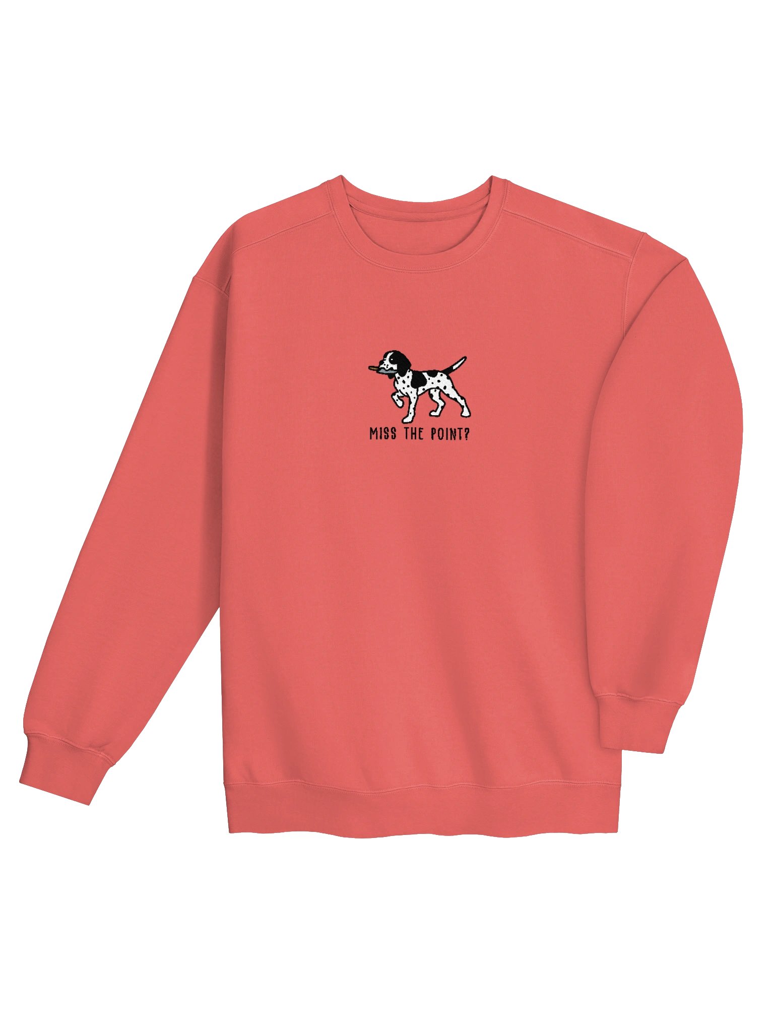 Miss the Point? Funny Chibi-Style Embroidered Premium Sweatshirt for English Pointer(Black & White) Owners product image (20)