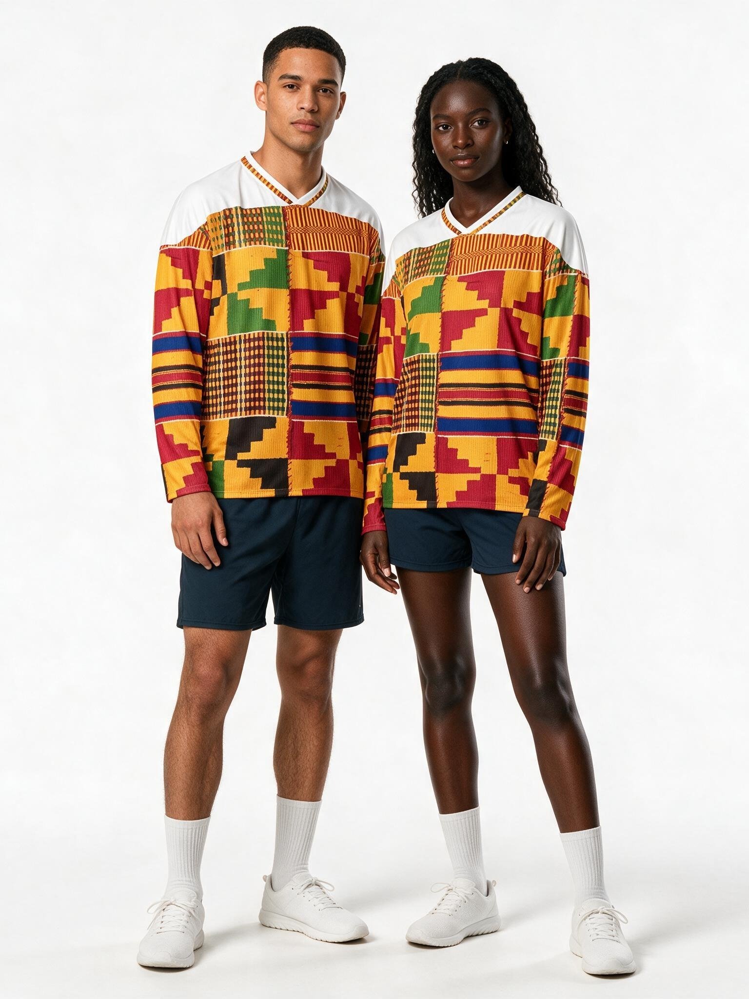 Kente Print Hockey Jersey — Unisex product image (1)