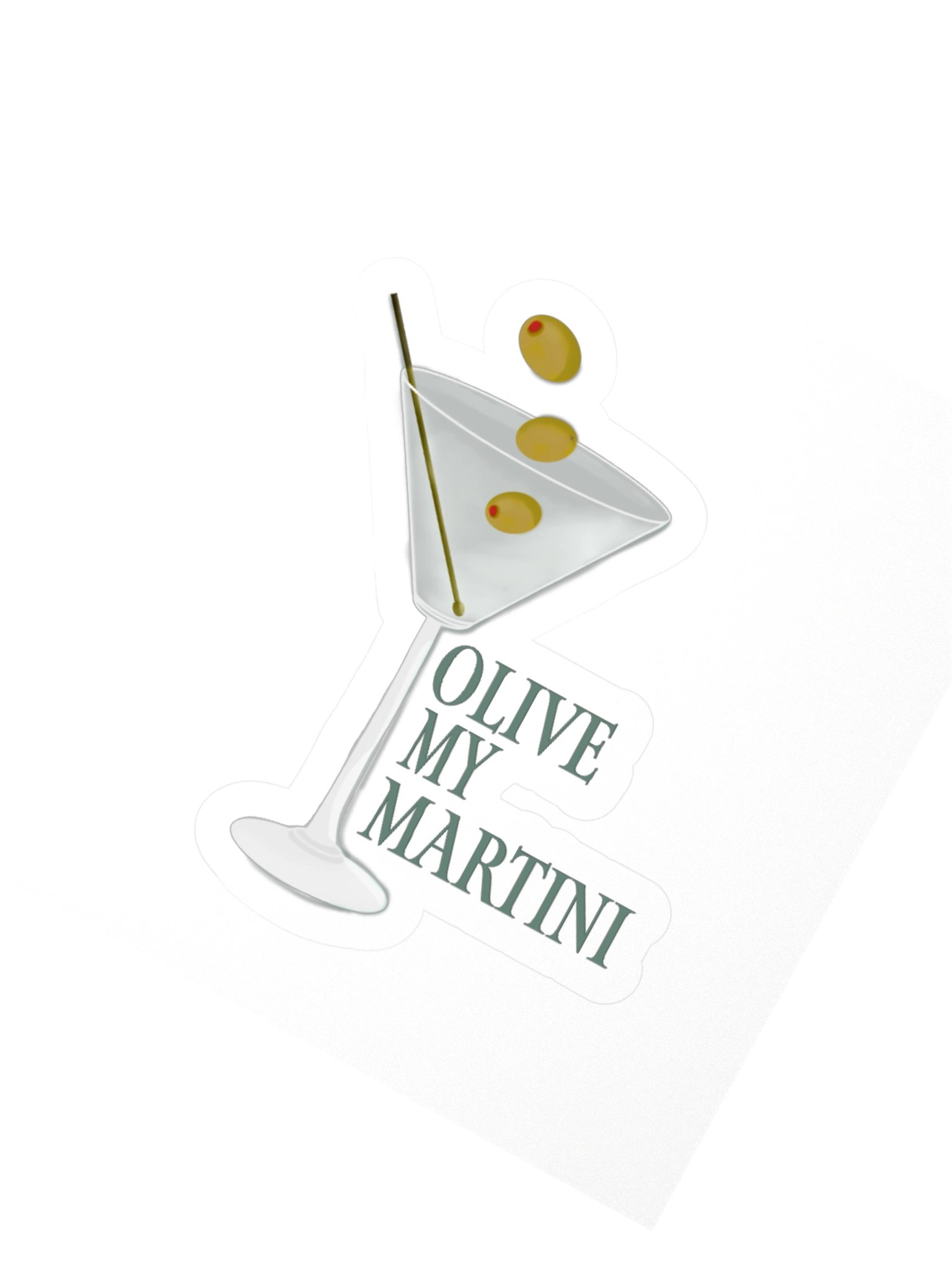 Olive My Martini Kiss Cut Sticker product image (2)