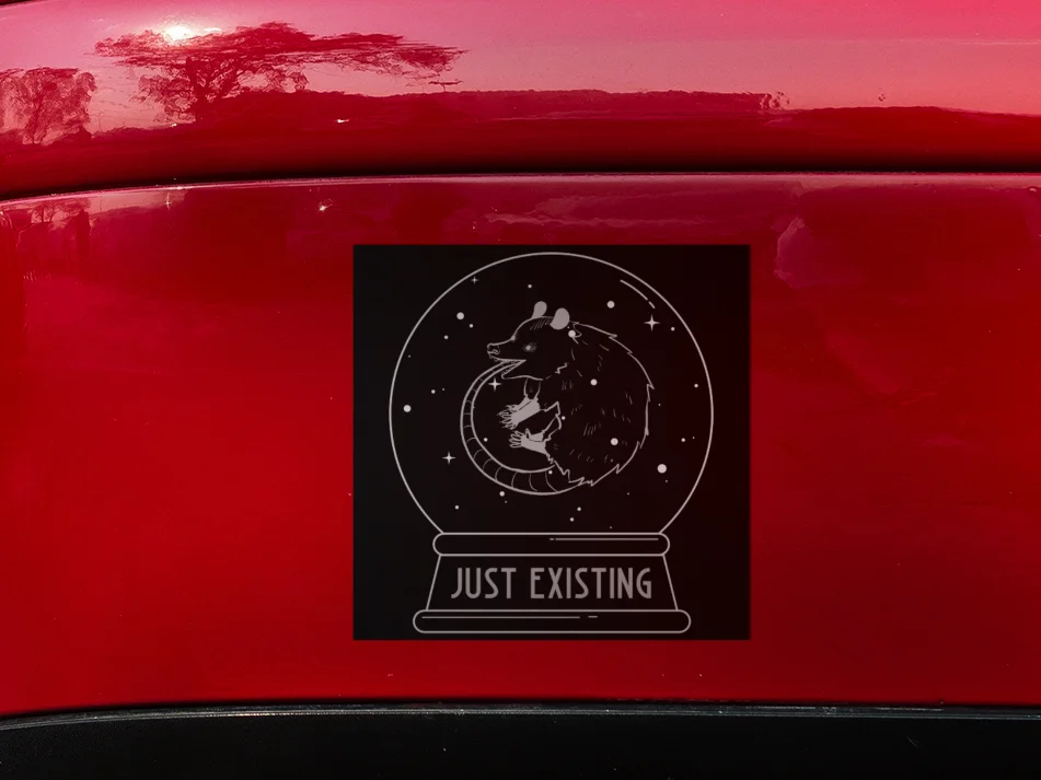 Just Existing bubble free stickers product image (1)