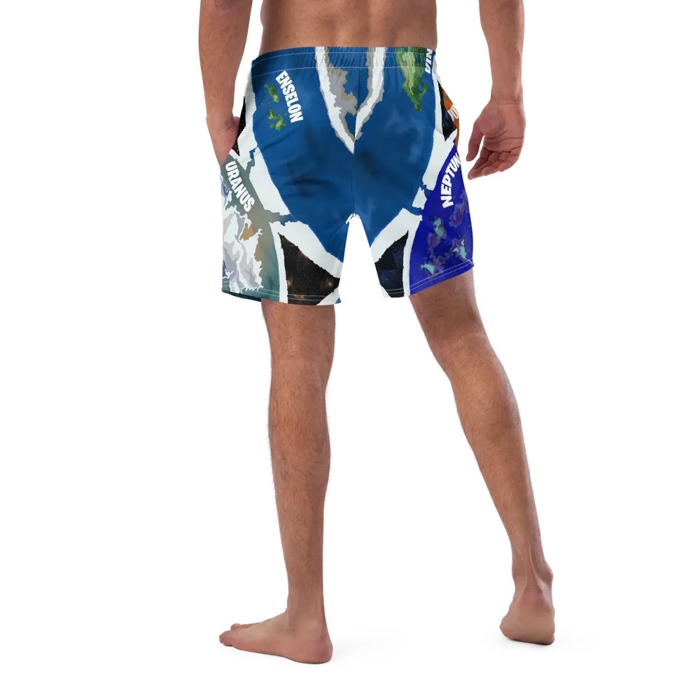 All-Over Print Swim Trunks Beyond The Ice Wall Map product image (2)