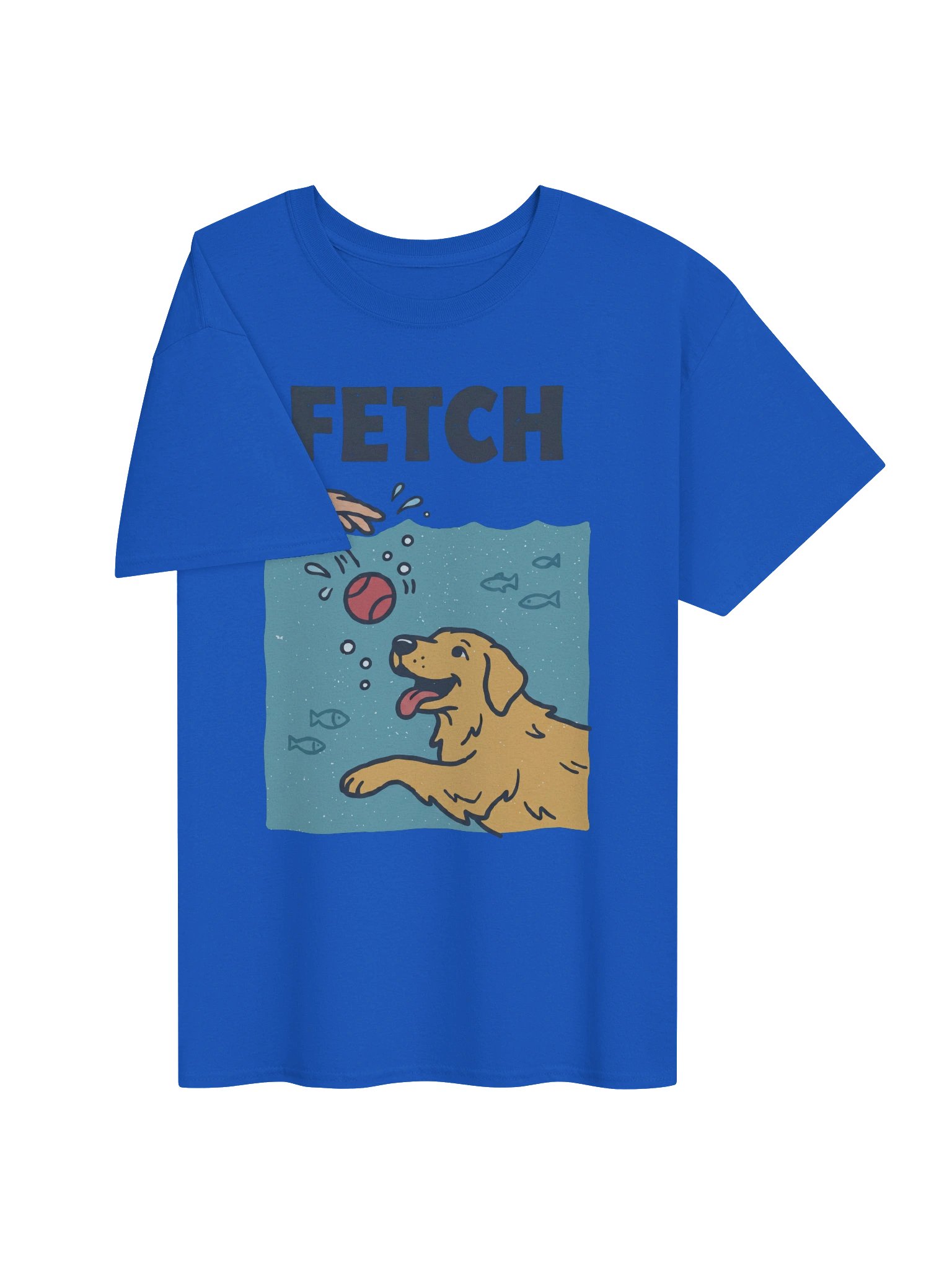Retro Golden Retriever "Fetch" Water Dog Tee product image (3)