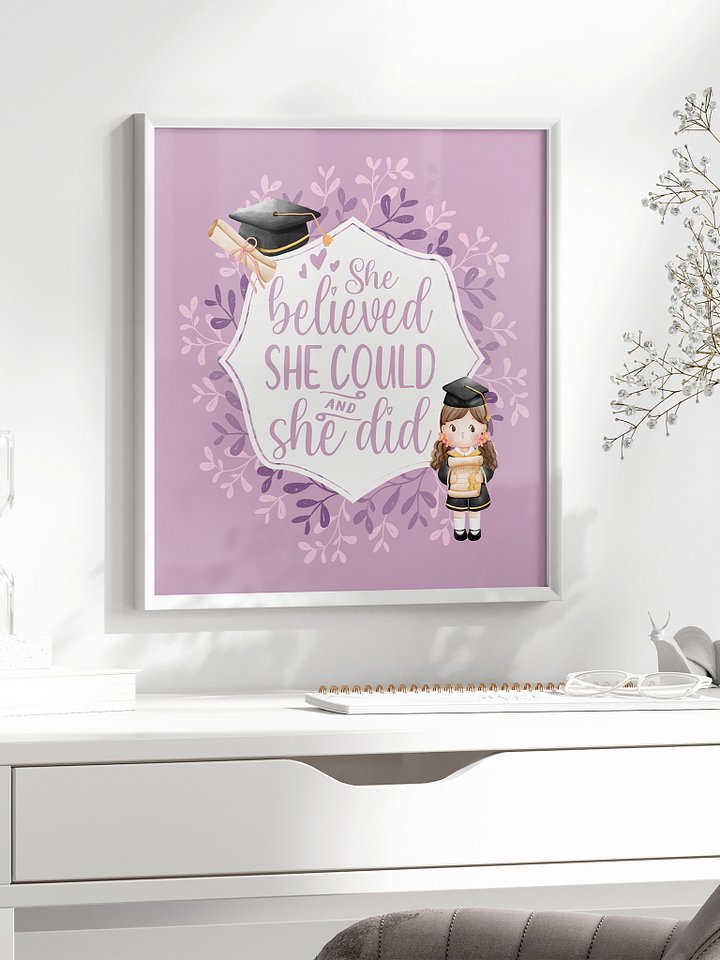 She Believed She Could Graduation Print product image (1)