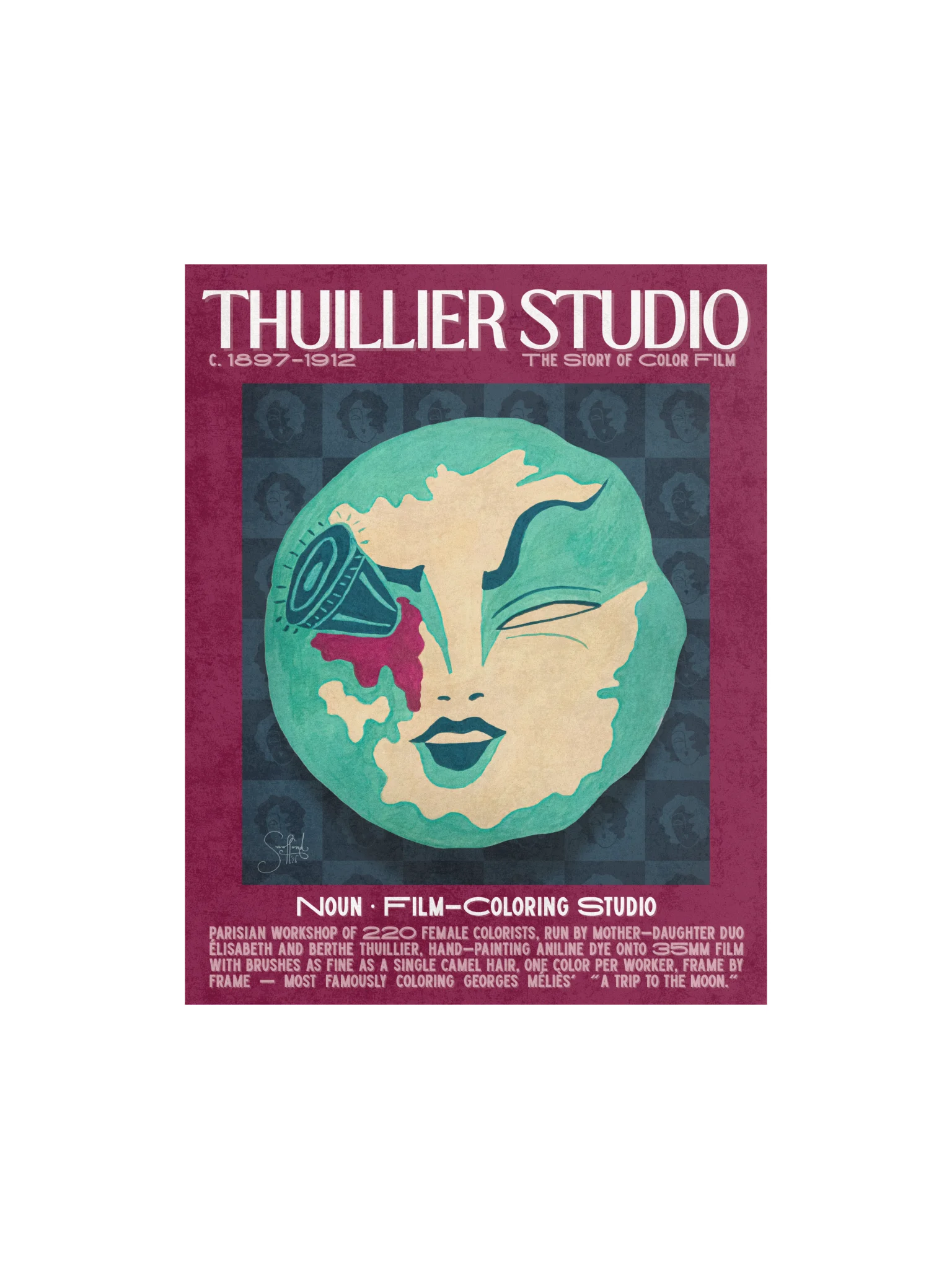 THUILLIER STUDIO ART PRINT — COLOR FILM HISTORY POSTER (11×14) product image (1)