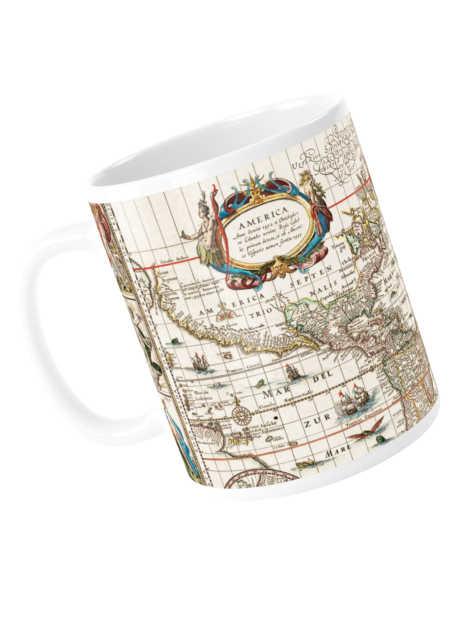 Vintage World Map Glossy Mug product image (5)