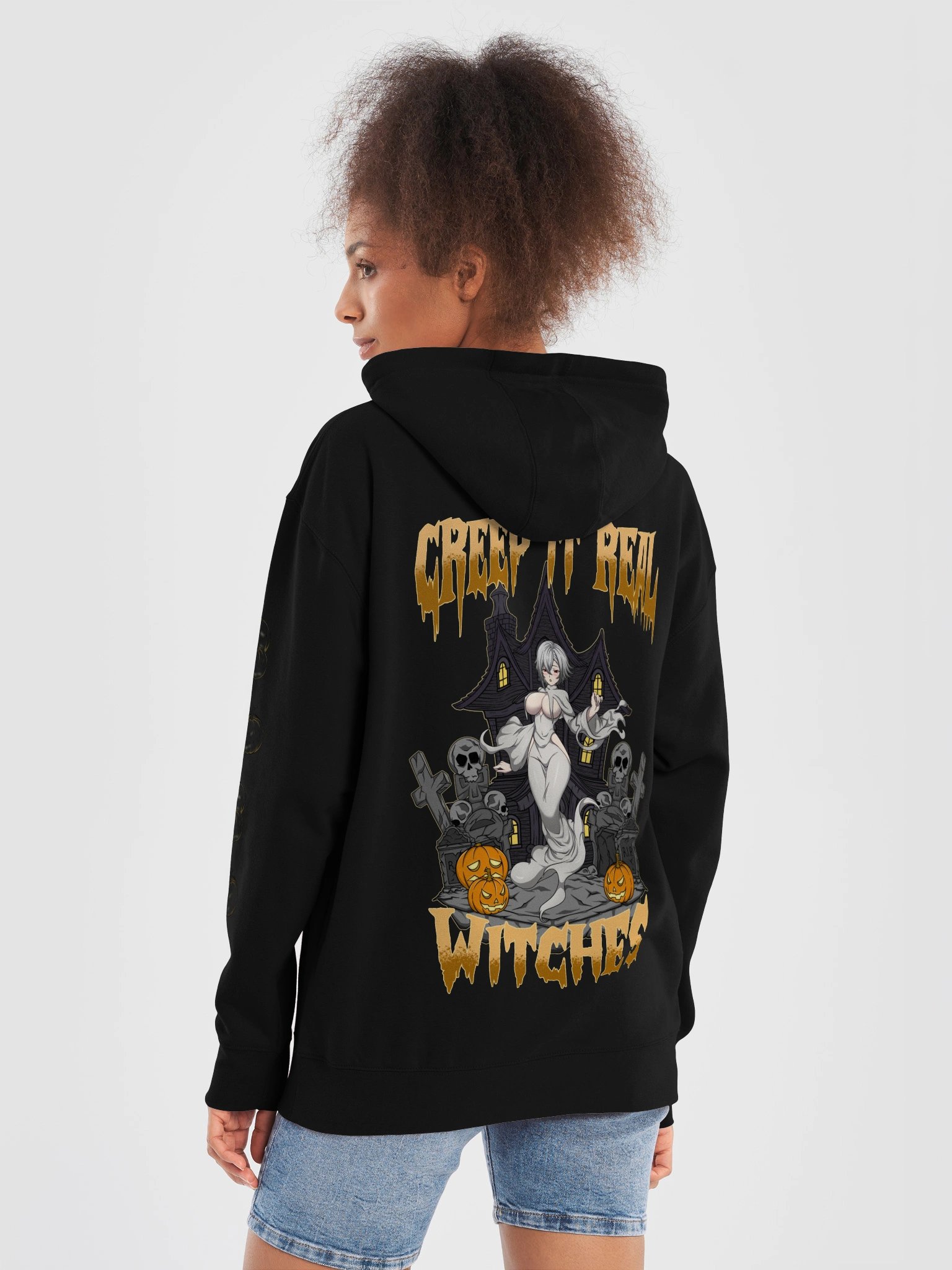 Creep It Real Halloween Hoodie (Orange) product image (6)