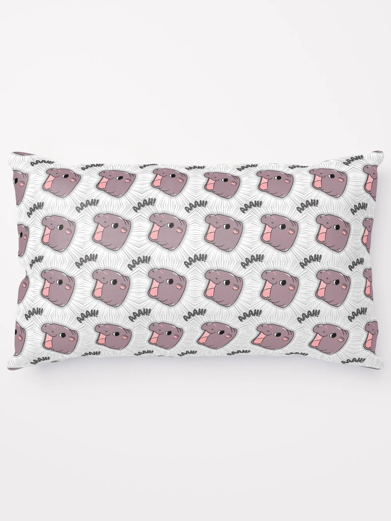 MOODENG'S WHITE AAAH! PILLOW! product image (1)
