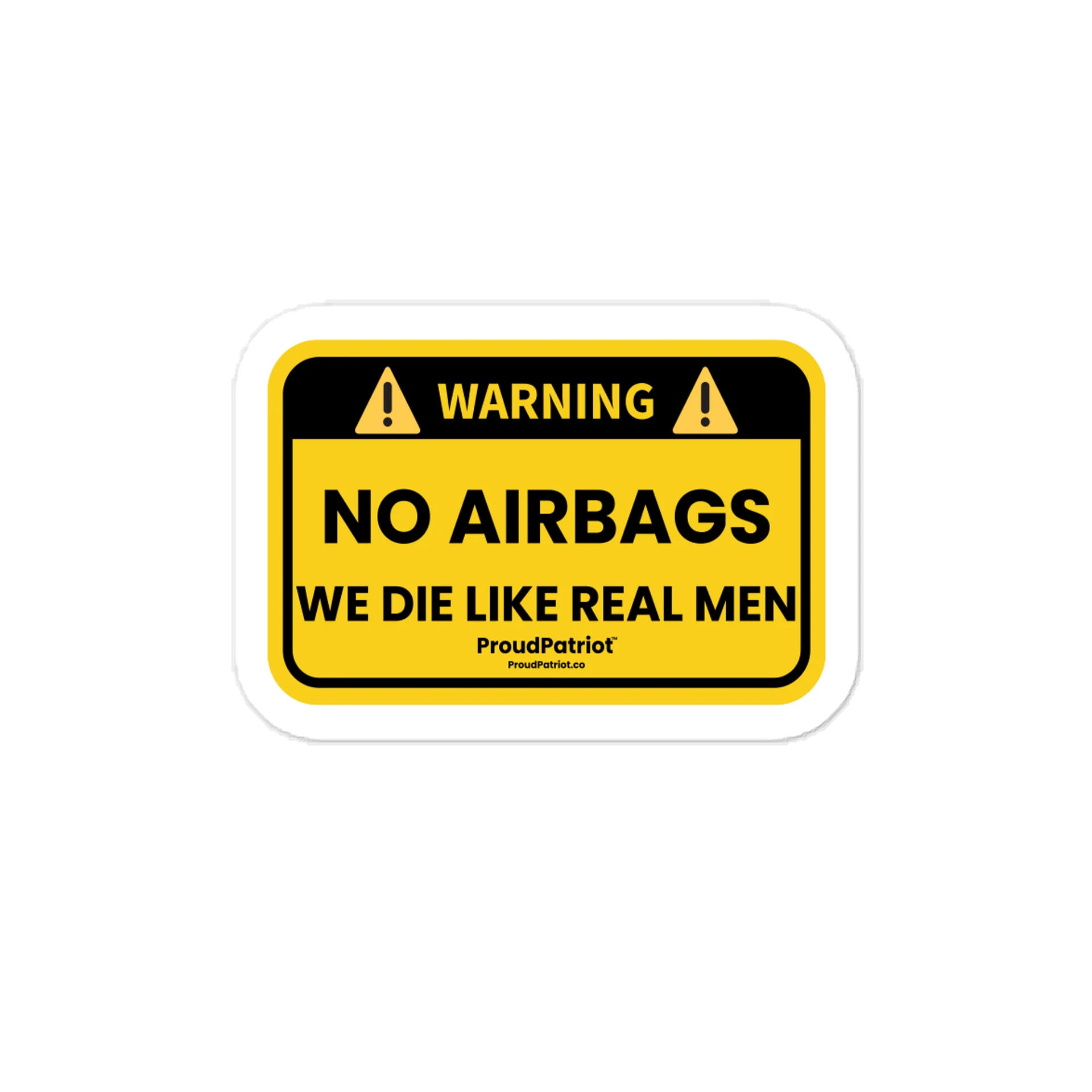No Airbags Vinyl Sticker product image (1)