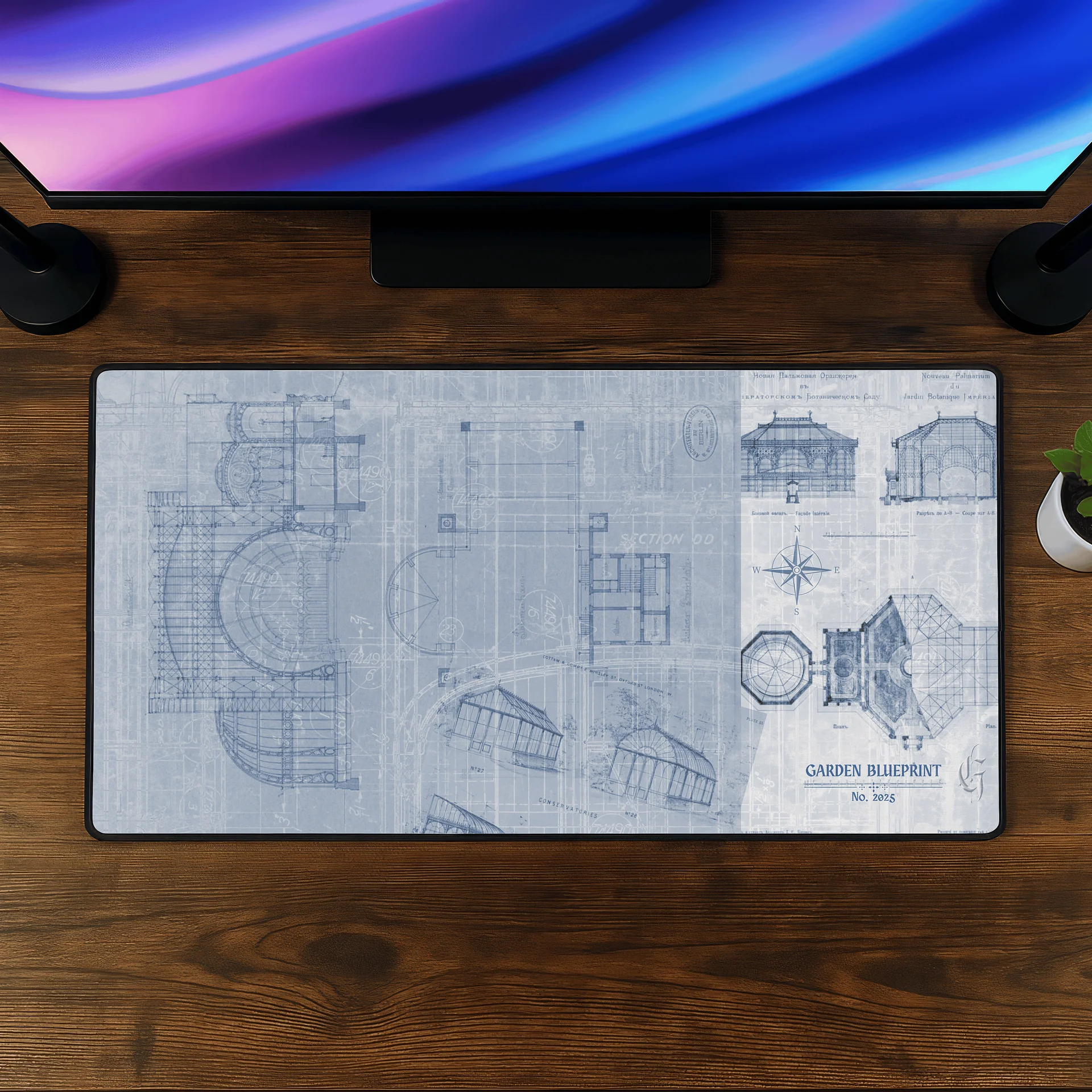 Garden Blueprint Desk Mat product image (2)