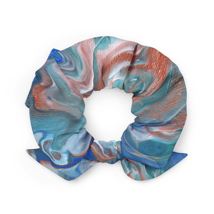 Metallic Orange Fluid Acrylic Scrunchie product image (2)