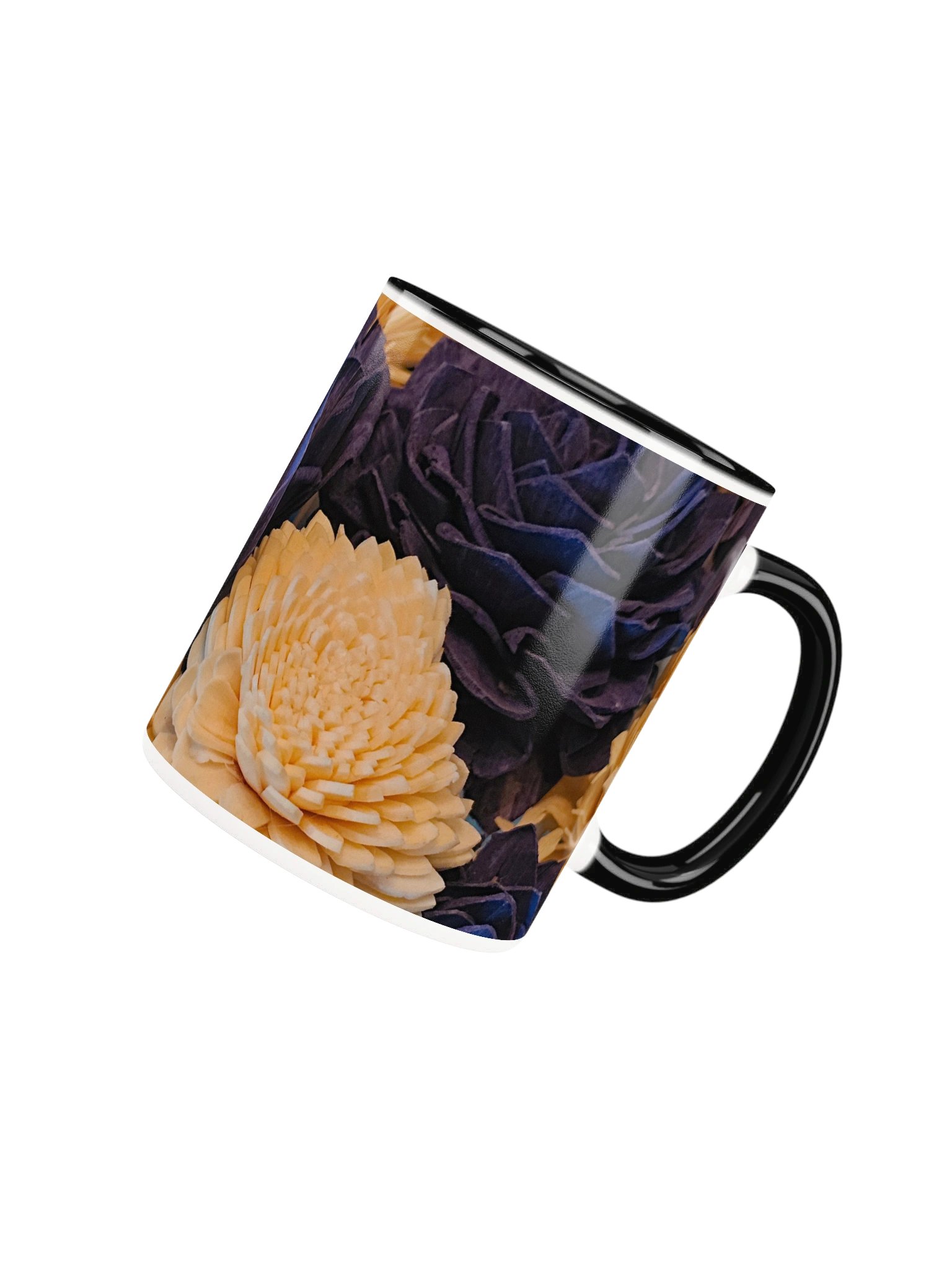 Wooden Flowers 2-tone Ceramic Mug product image (13)