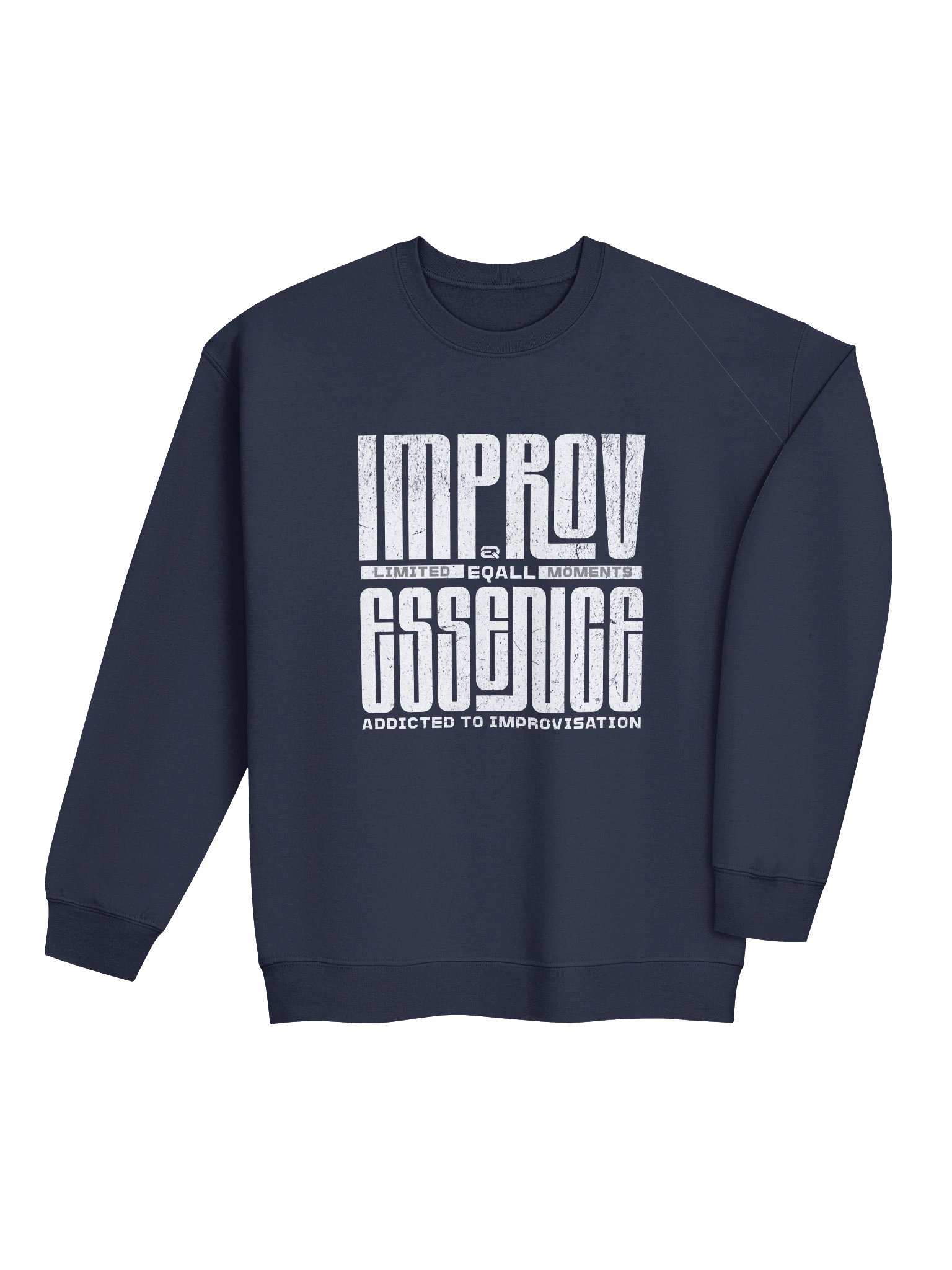 Limited IMPROV Moments Crewneck Gildan Sweatshirt_R3CVR.i mode by EQALL® Essentials_White product image (4)