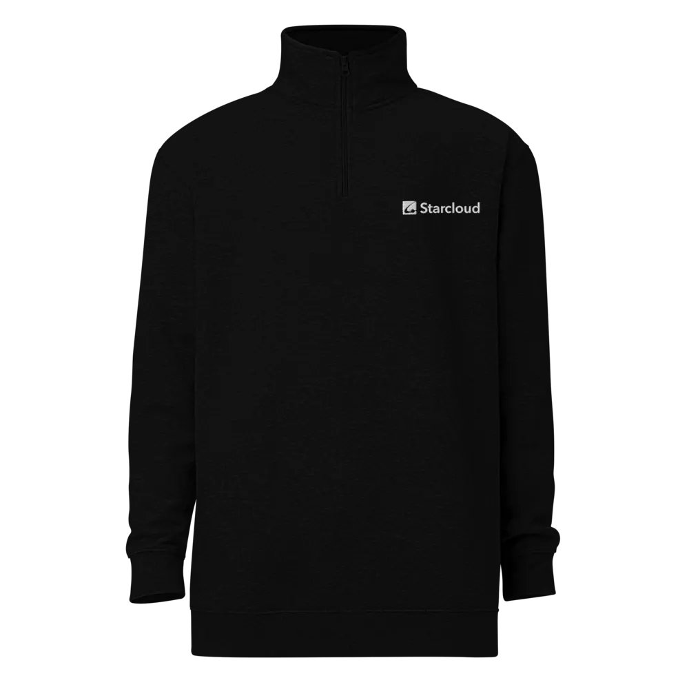 Starcloud black zip fleece product image (1)
