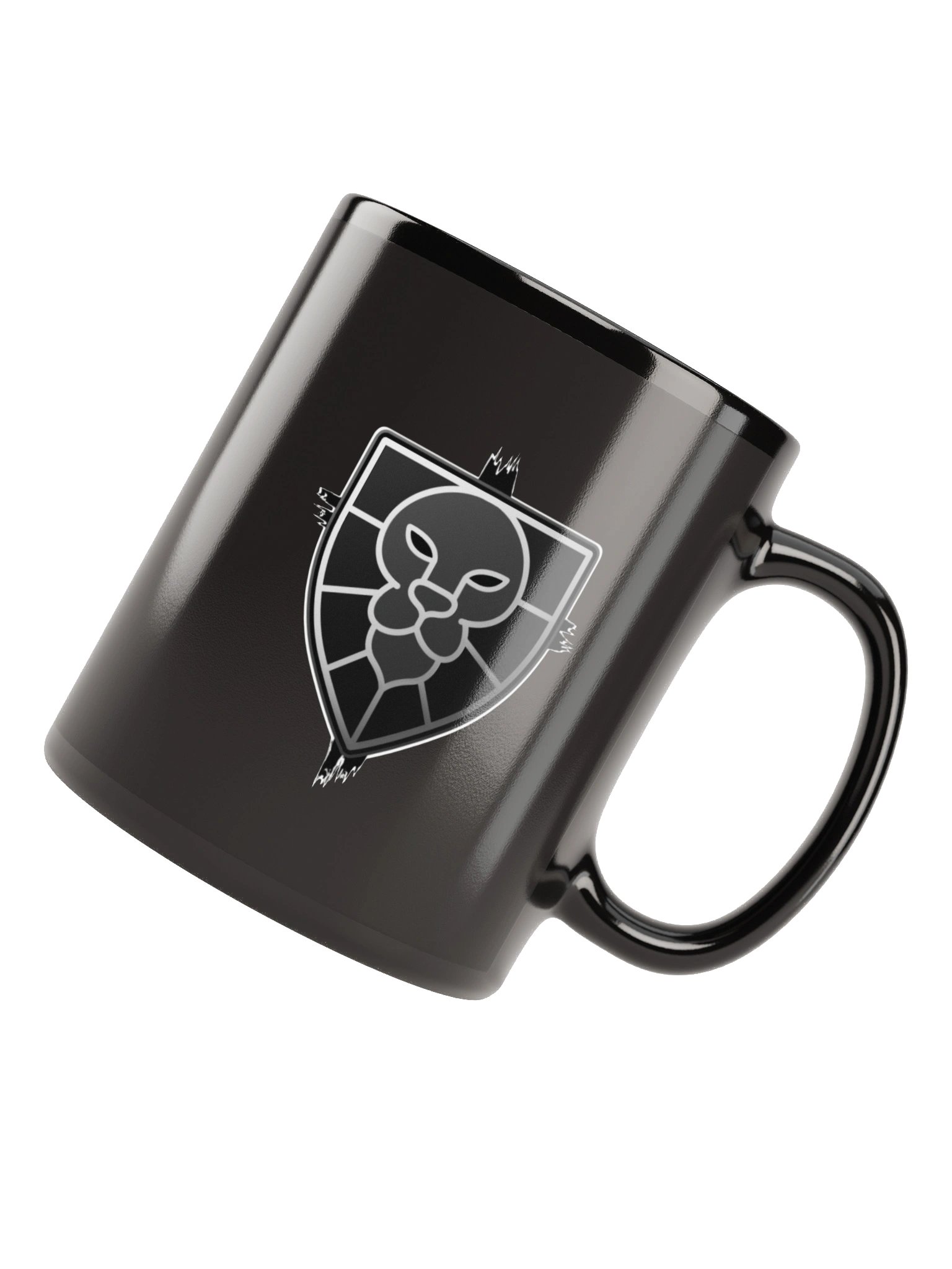 Lion Shield Glossy Black Mug product image (6)