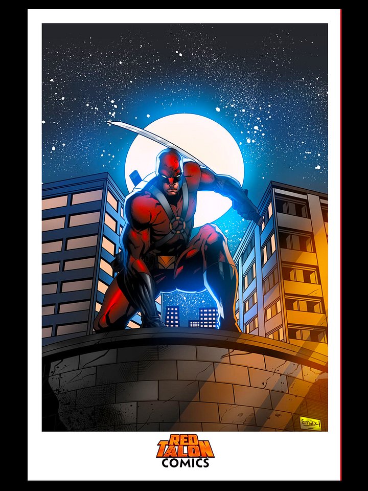 Red Talon Rooftop Wall Poster - 12" x 18" product image (1)