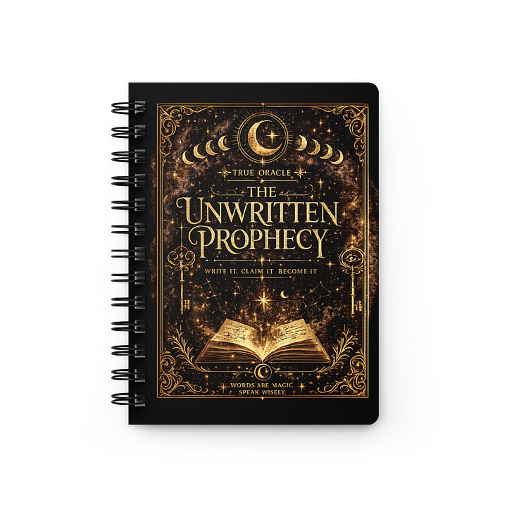 The Unwritten Prophecy | True Oracle Manifestation Notebook product image (1)