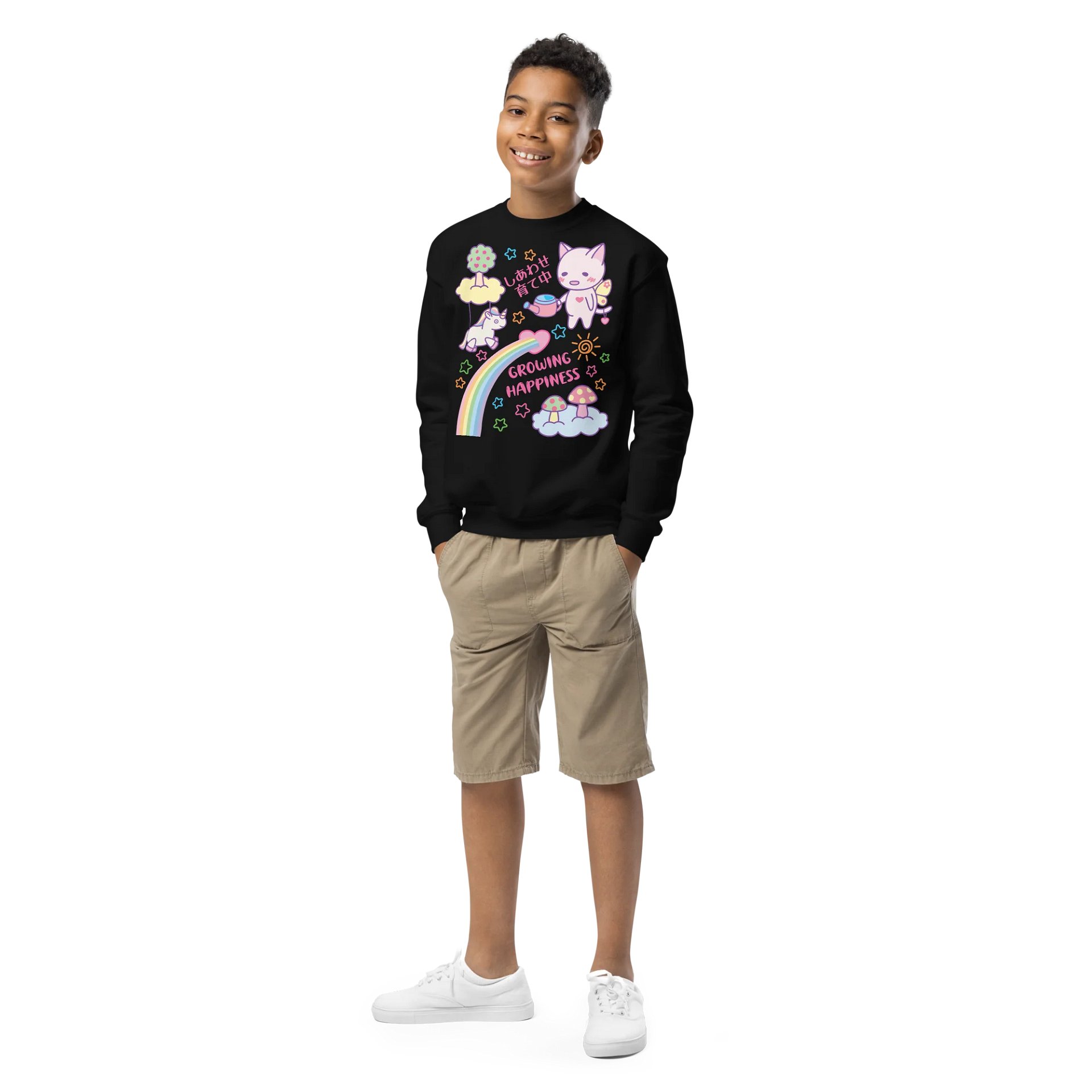 Happy Butterfly Kitty - Unisex Youth Sweatshirt product image (1)