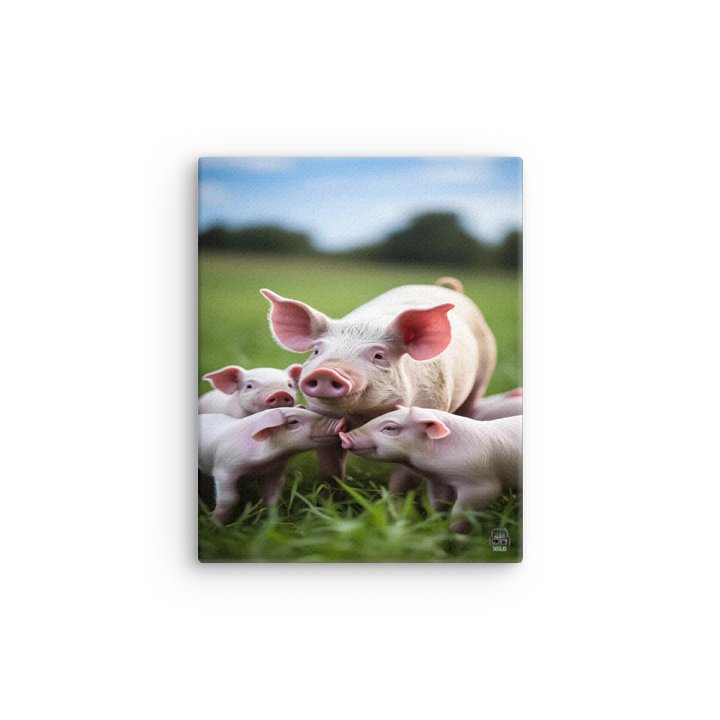 Piglet Gathering Thin Canvas Print product image (1)