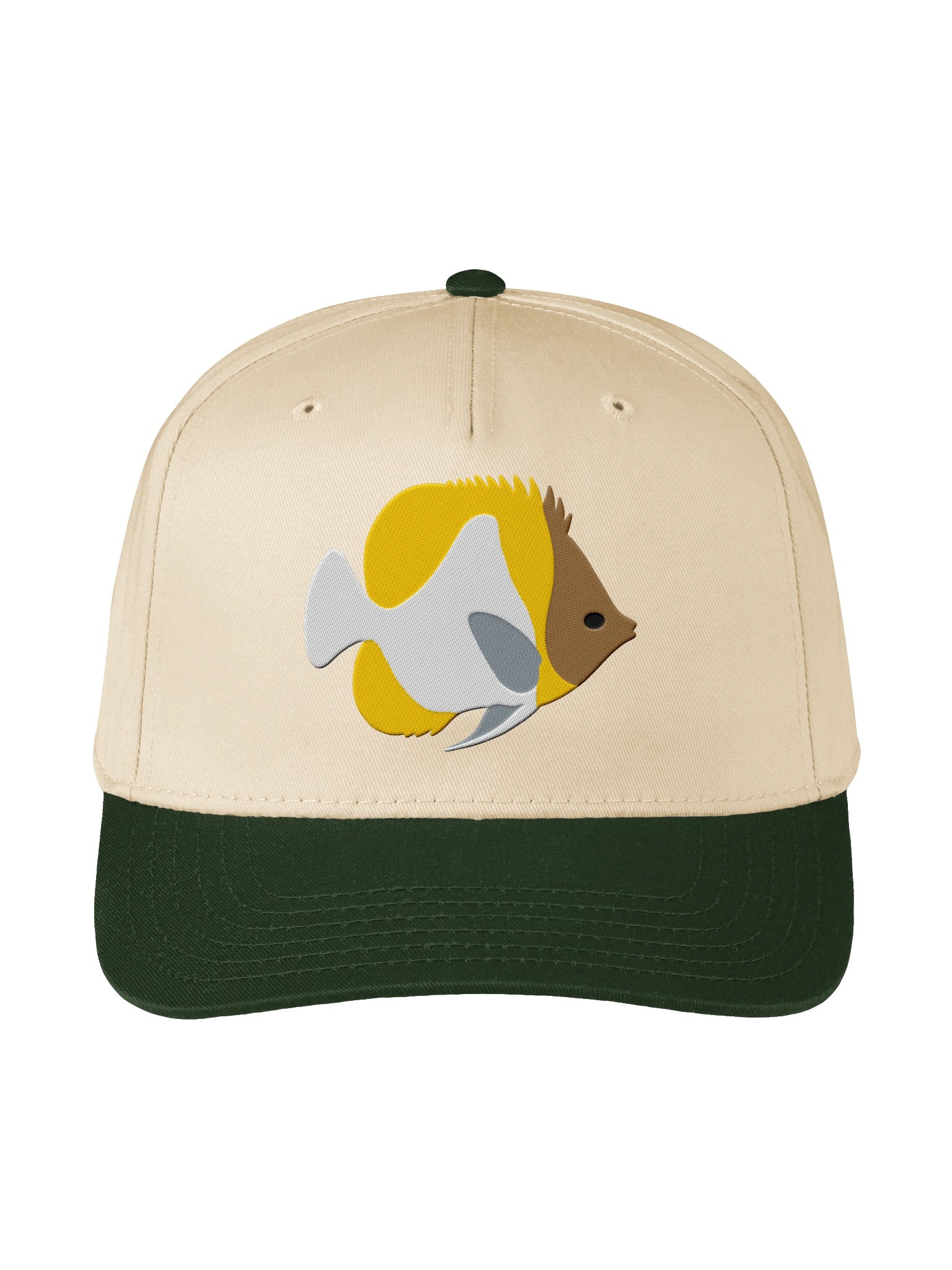 Pyramid Butterflyfish Embroidered Mid-Profile Baseball Cap | Saltwater Reef Fish Hat product image (9)