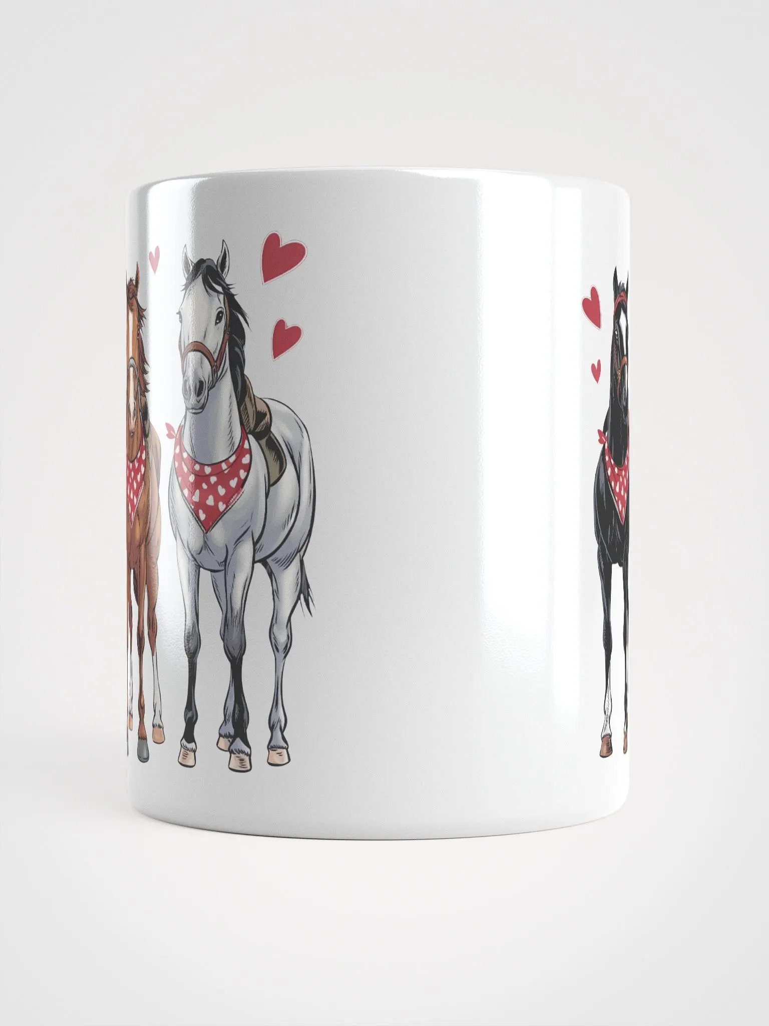 Heartfelt Valentine Horses White Glossy Mug product image (5)