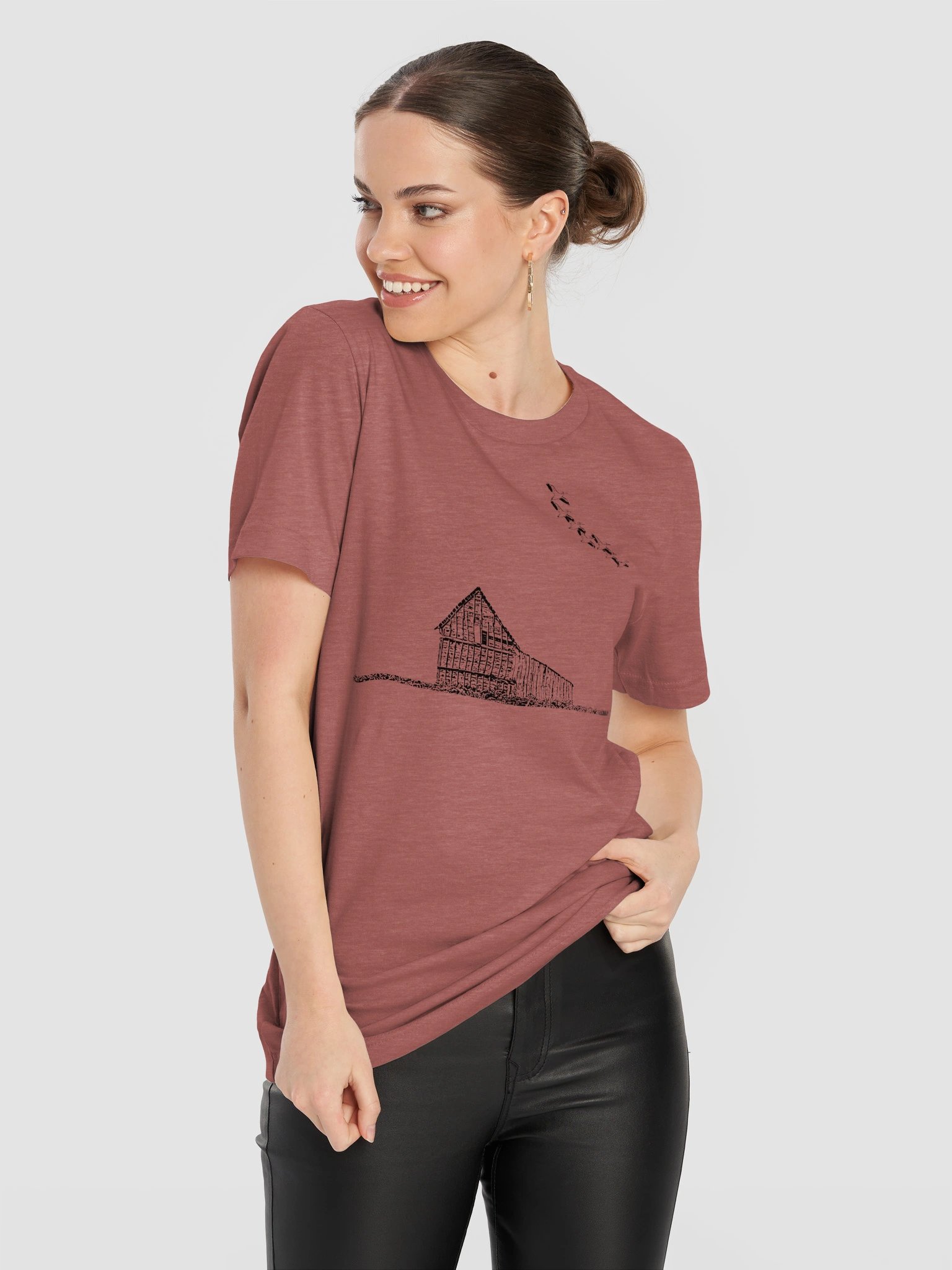 Pelicans Over The Barn Unisex T-shir product image (67)