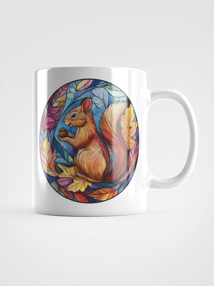 Autumnal Squirrel Stained Glass Mug product image (2)
